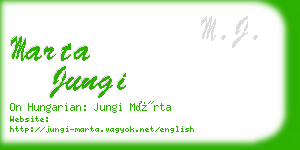 marta jungi business card